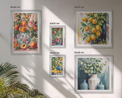Gallery wall Fruity floral compositions