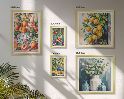 Gallery wall Fruity floral compositions
