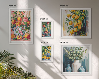Gallery wall Fruity floral compositions