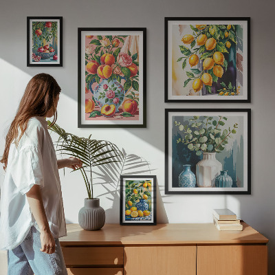 Gallery wall Fruity floral compositions