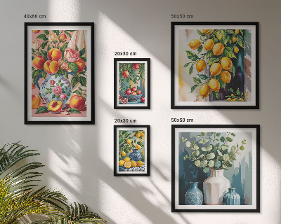 Gallery wall Fruity floral compositions