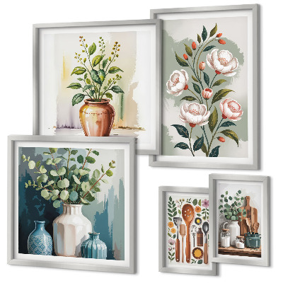 Gallery wall Stylish plant kitchen decorations