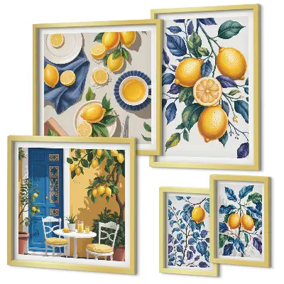 Gallery wall art citrus Provençal cuisine print