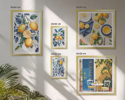 Gallery wall art citrus Provençal cuisine print