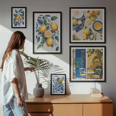 Gallery wall art citrus Provençal cuisine print