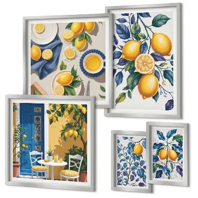 Gallery wall art citrus Provençal cuisine print