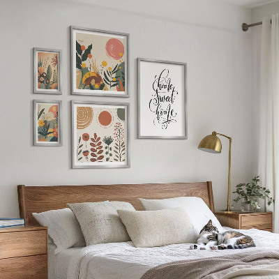 Framed photo set Stylish plant decorations