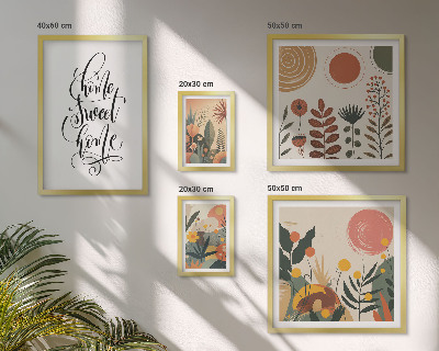 Framed photo set Stylish plant decorations