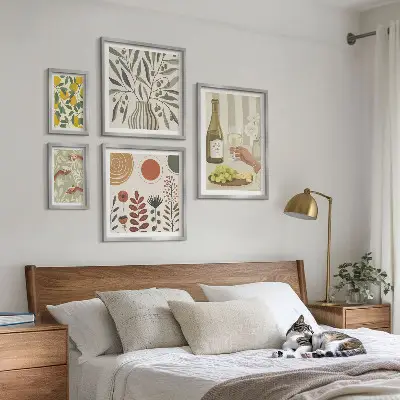 Gallery wall art stylish wine themed wall decor