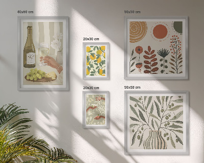 Gallery wall Stylish wine decorations
