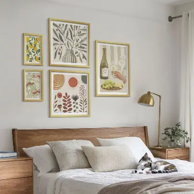 Gallery wall art stylish wine themed wall decor