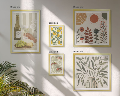 Gallery wall Stylish wine decorations