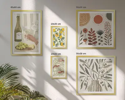 Gallery wall art stylish wine themed wall decor