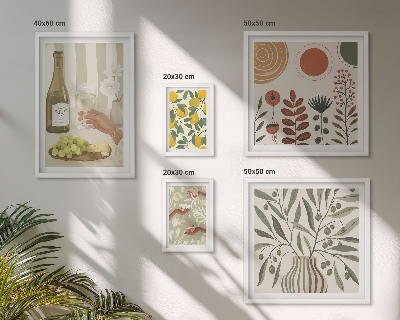 Gallery wall Stylish wine decorations
