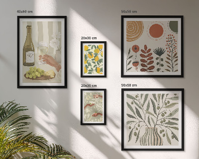 Gallery wall Stylish wine decorations