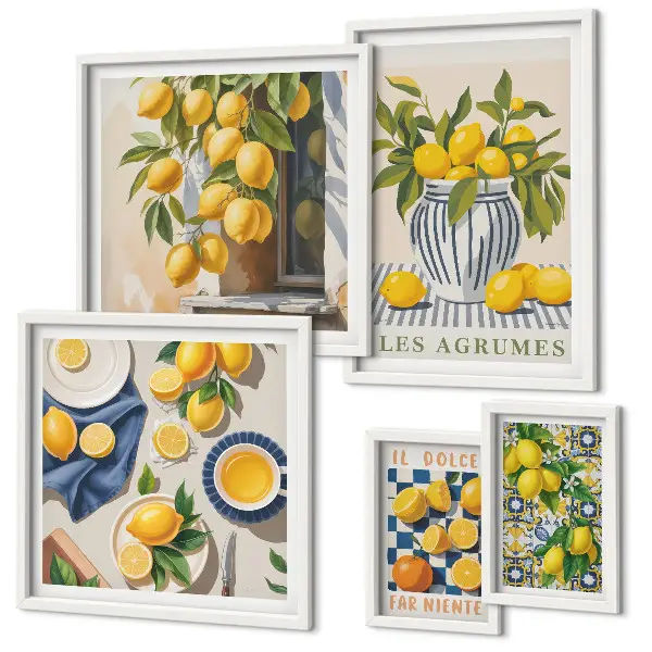 Citrus Provençal Home Decorations framed photo set