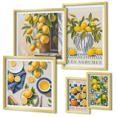 Citrus Provençal Home Decorations framed photo set