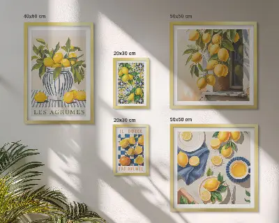 Citrus Provençal Home Decorations framed photo set
