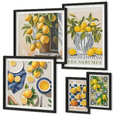 Citrus Provençal Home Decorations framed photo set