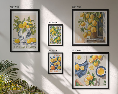 Framed photo set Citrus Provençal Decorations