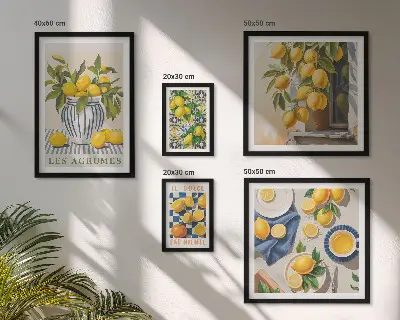 Citrus Provençal Home Decorations framed photo set