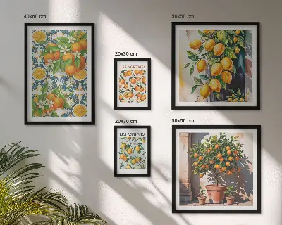 Set of 5 vintage citrus fruit and flower wall art pieces vintage citrus fruit and flower wall art set of 5