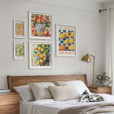 Framed photo set Citrus retro in the kitchen