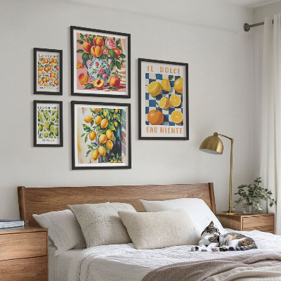 Framed photo set Citrus retro in the kitchen