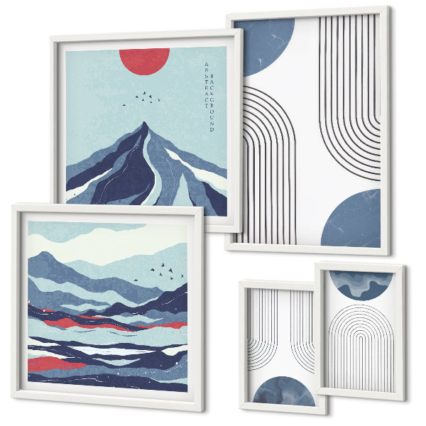 Gallery wall Abstract landscapes geometry
