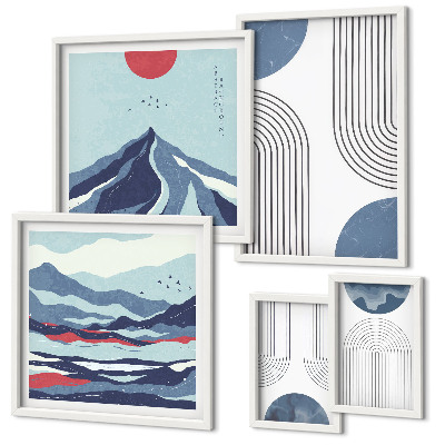 Gallery wall Abstract landscapes geometry