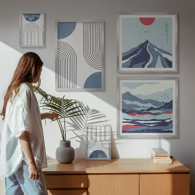 Gallery wall Abstract landscapes geometry