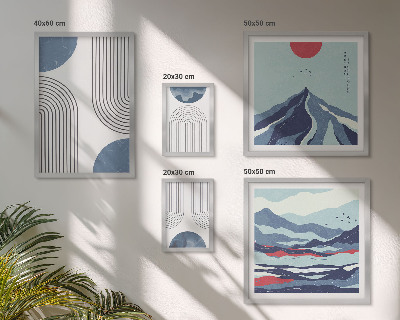 Gallery wall Abstract landscapes geometry