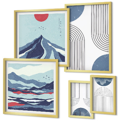 Gallery wall Abstract landscapes geometry