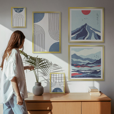 Gallery wall Abstract landscapes geometry