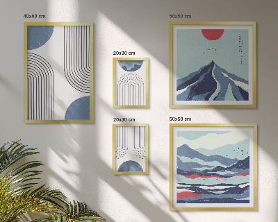 Gallery wall Abstract landscapes geometry