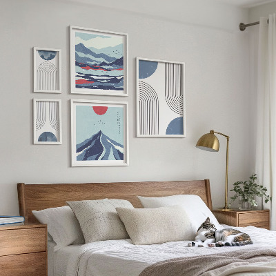 Gallery wall Abstract landscapes geometry