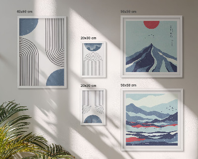 Gallery wall Abstract landscapes geometry