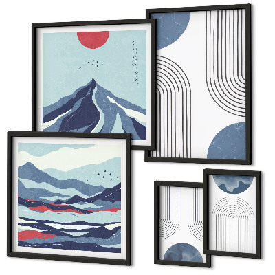Gallery wall Abstract landscapes geometry