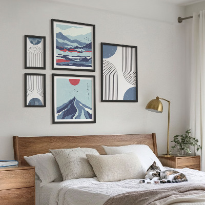 Gallery wall Abstract landscapes geometry