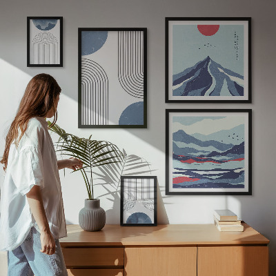 Gallery wall Abstract landscapes geometry