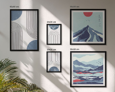 Gallery wall Abstract landscapes geometry