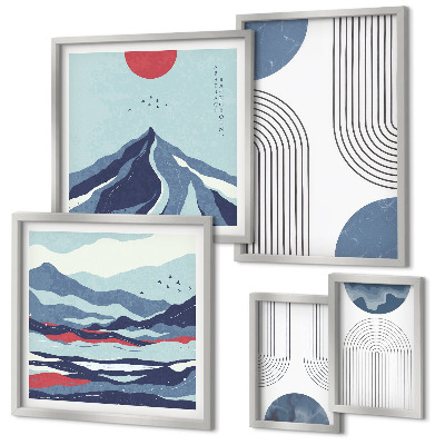 Gallery wall Abstract landscapes geometry