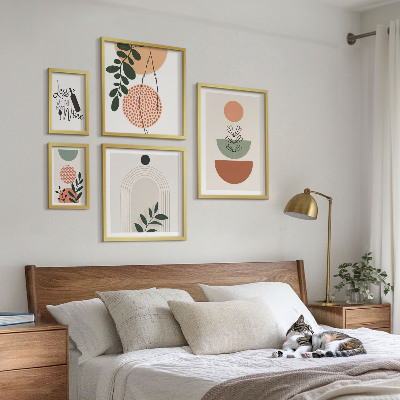 Set of 5 wall art pieces Stylish plant decorations