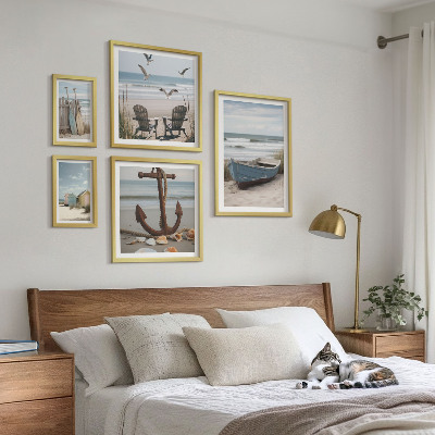 Framed photo set Seaside atmosphere, relaxation, beach