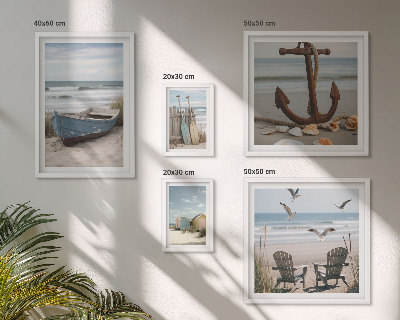 Framed photo set Seaside atmosphere, relaxation, beach