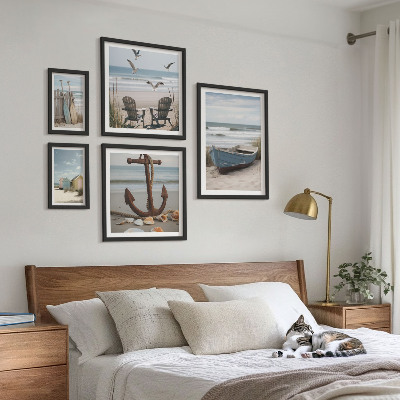 Framed photo set Seaside atmosphere, relaxation, beach