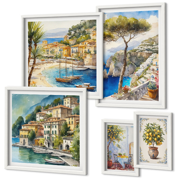 Gallery wall Stylish seaside towns