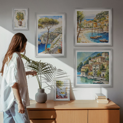 Gallery wall Stylish seaside towns