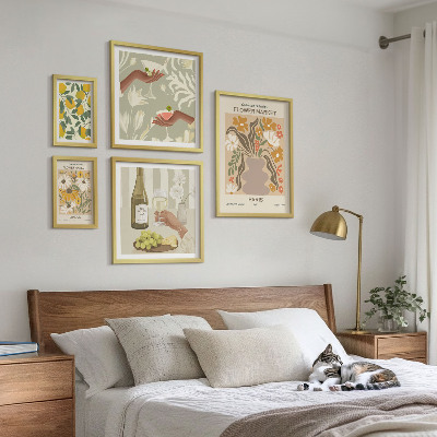 Gallery wall Flowers and fruits vintage style