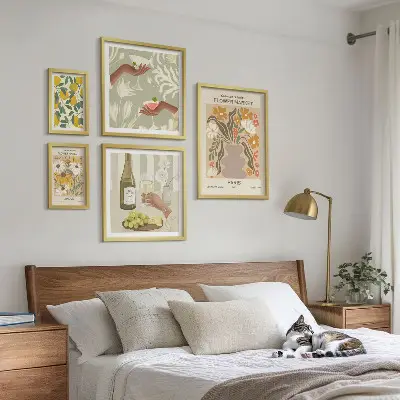 Gallery wall vintage flowers and fruits art print